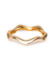 Bracciale a base esagonale rigido a manetta in metallo colore oro lucido - Mya Accessories