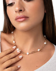 Collana a catena con perle in acrilico - Mya Accessories