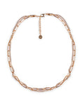 Collana girocollo a catena doppio filo strass cristallo e metallo - Mya Accessories