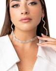 Collana girocollo a fascia con strass cristallo - Mya Accessories