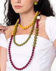 Collana lunga con sfere multicolore in acrilico - Mya Accessories