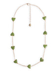 Collana girocollo a catena con cuori smaltati verdi - Mya Accessories