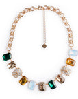 Collana girocollo con inserti in vetro multicolore - Mya Accessories