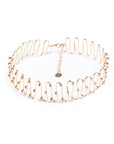 Girocollo rigido ondulato con pietre crystal - Mya Accessories