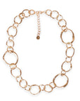 Collana girocollo con cerchi in metallo martellati - Mya Accessories