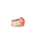 Anello elastico regolabile con pietra in acrilico arancio - Mya Accessories