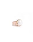 Anello elastico regolabile con pietra in acrilico pietra circolare acrilico perlata - Mya Accessories