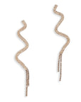 Orecchini pendenti forma a serpente con strass cristallo - Mya Accessories