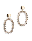 Orecchini pendenti ovali con pietre in cristallo - Mya Accessories