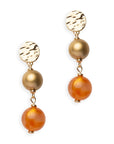 Orecchini pendenti con sfere in acrilico dalle nuances arancio - Mya Accessories
