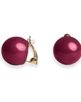 Orecchini con sfera in acrilico fucsia a clip - Mya Accessories