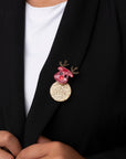 Spilla in acrilico a forma di cervo di natale - Mya Accessories