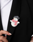 Spilla in acrilico a forma di pupazzo di neve - Mya Accessories