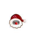 Spilla in acrilico a forma di faccia di babbo natale - Mya Accessories