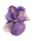 Spilla a forma di fiore in tessuto viola e lilla - Mya Accessories