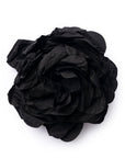 Spilla a forma di fiore in tessuto nera - Mya Accessories