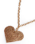 Collana a catena sottile con pendente a cuore strass tono topazio - Mya Accessories