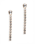 Orecchini pendenti lunghi con filo di strass con pietra a forma di goccia crystal - Mya Accessories
