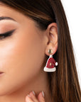 Orecchini in acrilico a forma di cappello di babbo natale - Mya Accessories