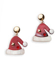 Orecchini in acrilico a forma di cappello di babbo natale - Mya Accessories