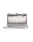 Borsa pochette lucida colore argento - Mya Accessories