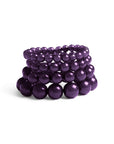 Bracciale elastico multilinee con pietre in resina viola - Mya Accessories