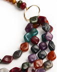 Collana multifilo con pietre in acrilico multicolore - Mya Accessories