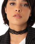 Chocker a rete di microcristalli neri - Mya Accessories