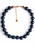 Collana girocollo con sfere tono blu lucide - Mya Accessories