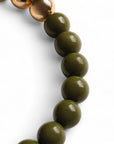 Collana girocollo con sfere di colore verde ed oro - Mya Accessories