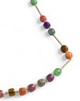 Collana lunga con pietre in vetro multicolore ed inserti in metallo - Mya Accessories