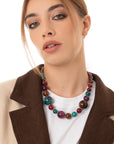 Collana girocollo con sfere in acrilico multicolore - Mya Accessories