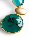 Collana girocollo a catena con medaglioni in resina turchesi - Mya Accessories