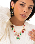 Collana girocollo a catena con charms pendenti in acrilico a tema natalizio - Mya Accessories