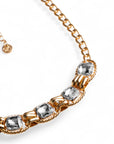 Collana girocollo a catena con pietre in vetro crystal - Mya Accessories