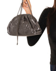 Borsa clutch in tessuto argento metallizzato - Mya Accessories