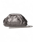Borsa clutch in tessuto argento metallizzato - Mya Accessories