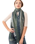 Sciarpa in cotone con stampa tono verde - Mya Accessories