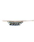 Bracciale a catena con pietre pendenti in vetro tono blu - Mya Accessories