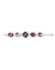 Bracciale in metallo con pietre in vetro tono viola - Mya Accessories