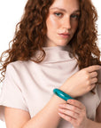 Bracciale rigido bangle in resina lucida turchese - Mya Accessories