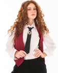 Cravatta nera elastica con spilla in vetro crystal - Mya Accessories