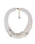 Collana girocollo a tre fili con pietre in vetro effetto perlato - Mya Accessories