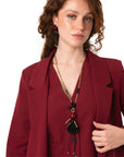 Collana lunga a catena con pendente ballerina nera in resina ed acrilico - Mya Accessories