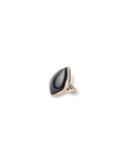 Anello in metallo elastico con pietra in acrilico blu scuro - Mya Accessories