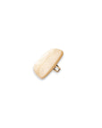 Anello regolabile in acciaio con pietra geometrica in acrilico beige - Mya Accessories