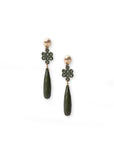 Orecchini pendenti con pietra a goccia in acrilico verde - Mya Accessories