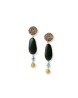 Orecchini pendenti con pietre in acrilico verde - Mya Accessories