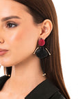 Orecchini pendenti con ballerina e tutù in acrilico nero - Mya Accessories