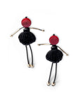 Orecchini pendenti con ballerina e tutù in acrilico nero - Mya Accessories
